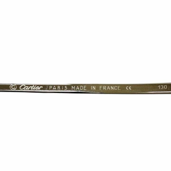 美品□Cartier カルティエ 2Cデコール トリニティ ツーポイント リムレスメガネ 眼鏡 アイウェア シルバー □18 度入り フランス製