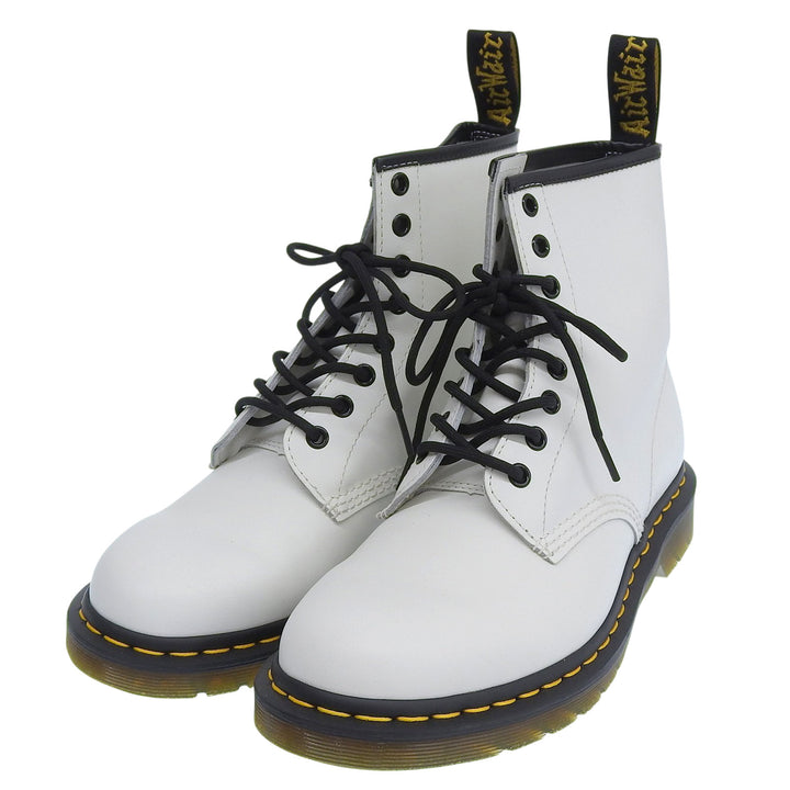 極美品▲Dr.Martens ドクターマーチン 1460 8-EYE BOOT 8ホール スムースレザー レースアップ ブーツ ホワイト UK7 メンズ 箱付き