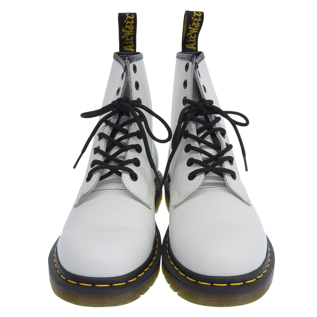 極美品▲Dr.Martens ドクターマーチン 1460 8-EYE BOOT 8ホール スムースレザー レースアップ ブーツ ホワイト UK7 メンズ 箱付き