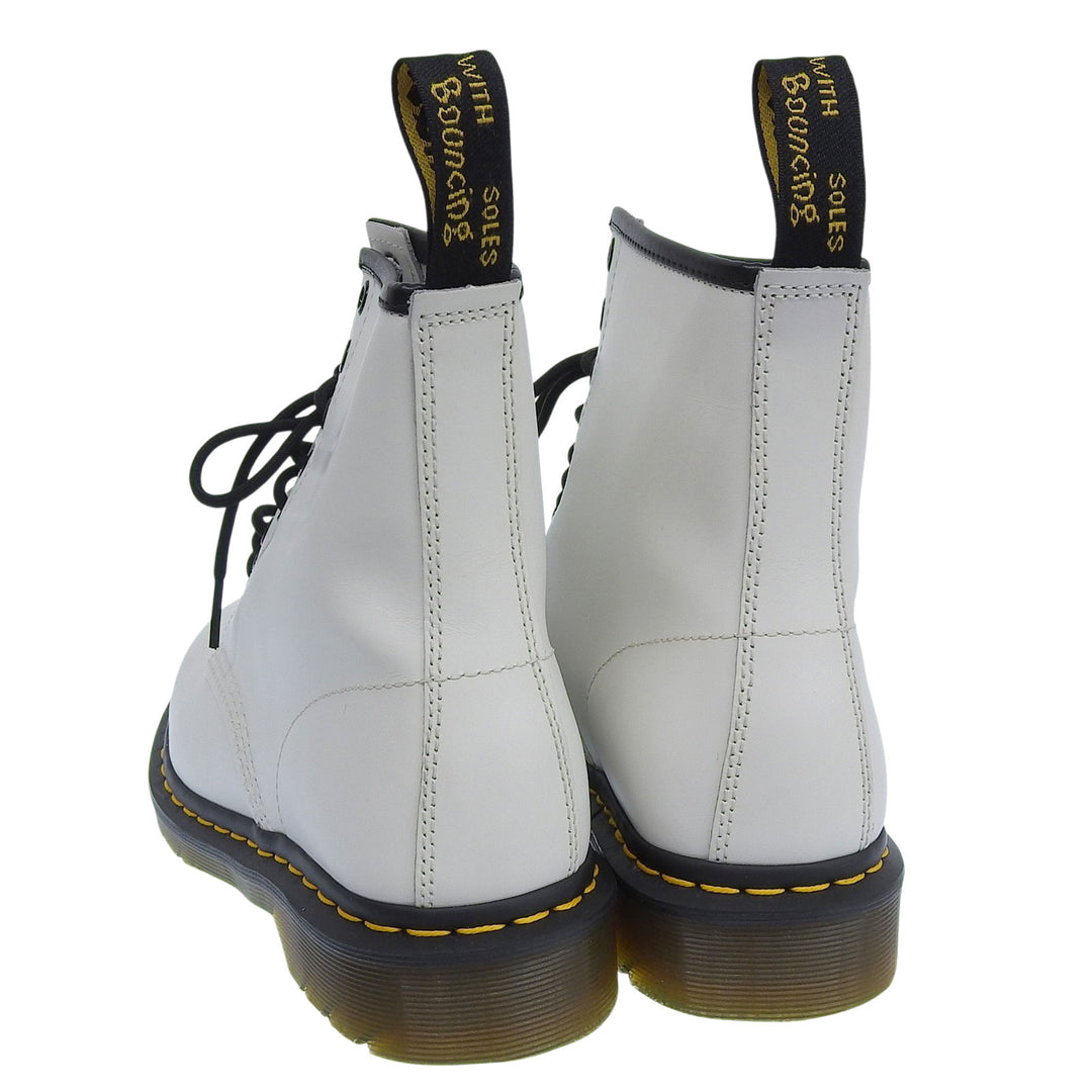 極美品▲Dr.Martens ドクターマーチン 1460 8-EYE BOOT 8ホール スムースレザー レースアップ ブーツ ホワイト UK7 メンズ 箱付き
