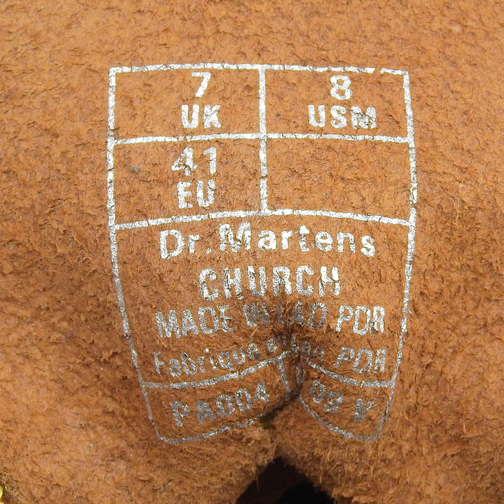 未使用品▲Dr.Martens ドクターマーチン CHURCH MONKY BOOT スムースレザー ショートブーツ ブラック UK7 メンズ 箱付き