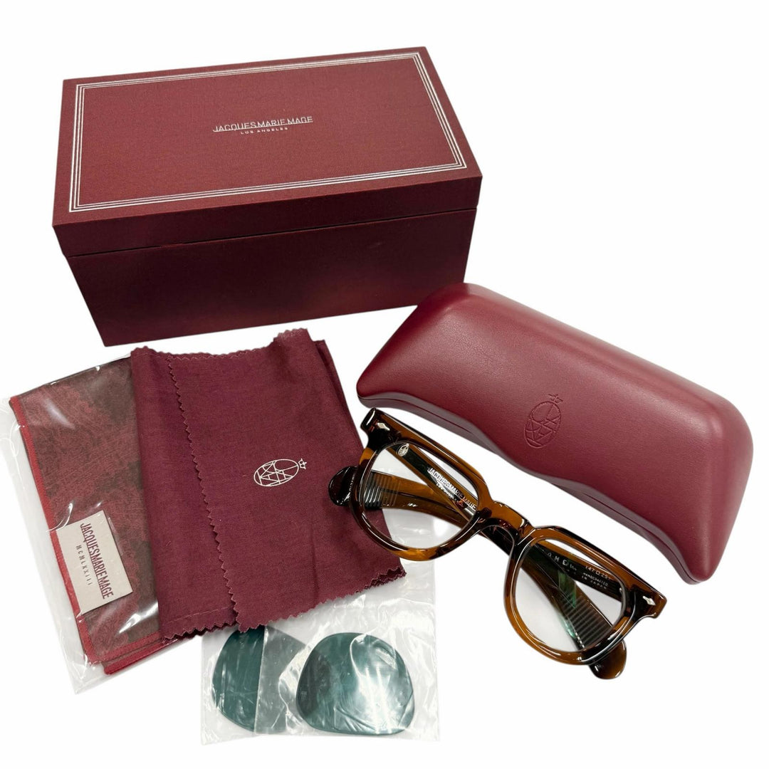 美品▼JACQUESMARIEMAGE ジャックマリーマージュ JMMVE1D VENDOME Hickory 世界350本限定 150/350 メガネ 眼鏡 アイウェア 47□25 度入り