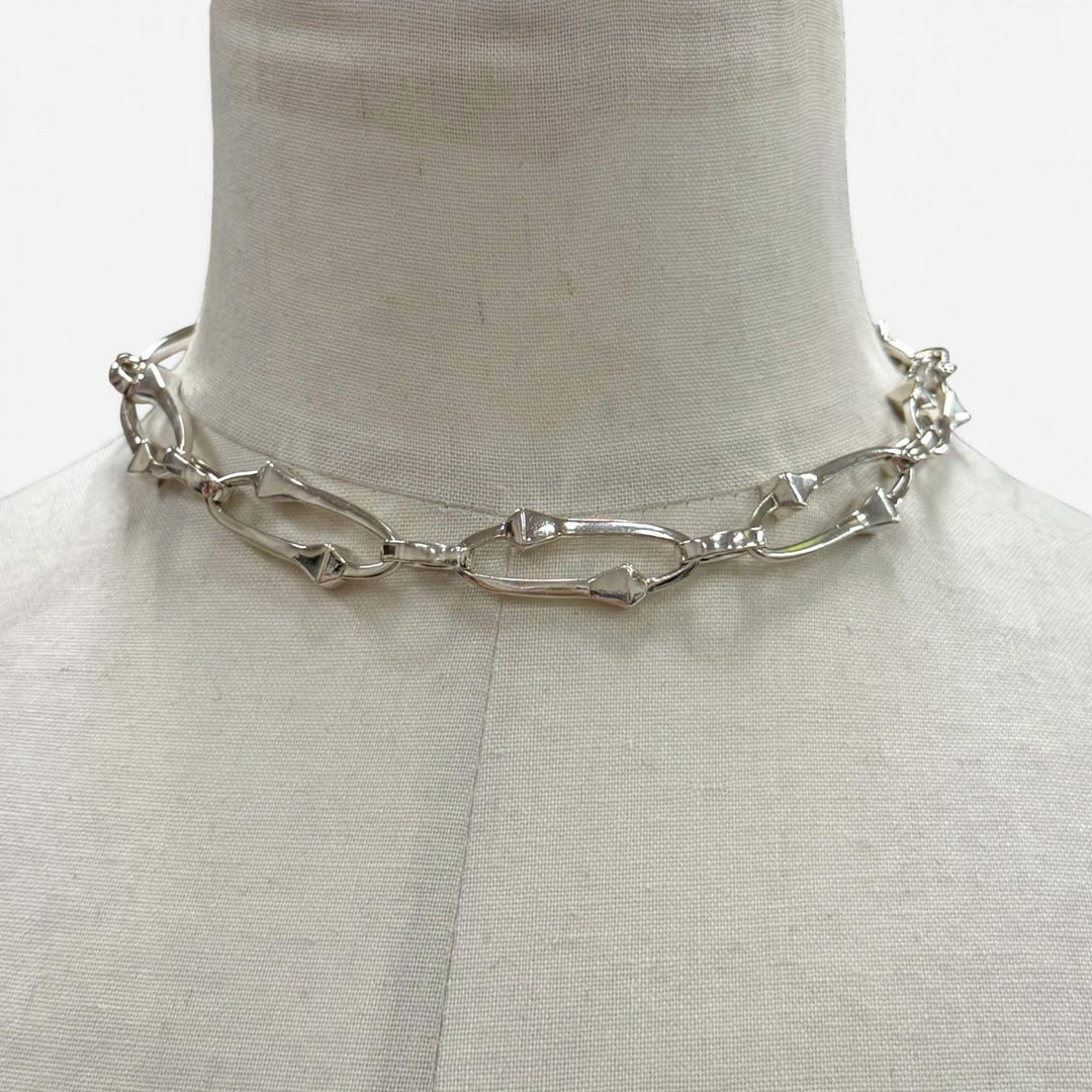 美品▼GUCCI グッチ キオド AG925 インターツインド チェーン ネックレス シルバー 伊製 重量59.7g メンズ レディース アクセサリー