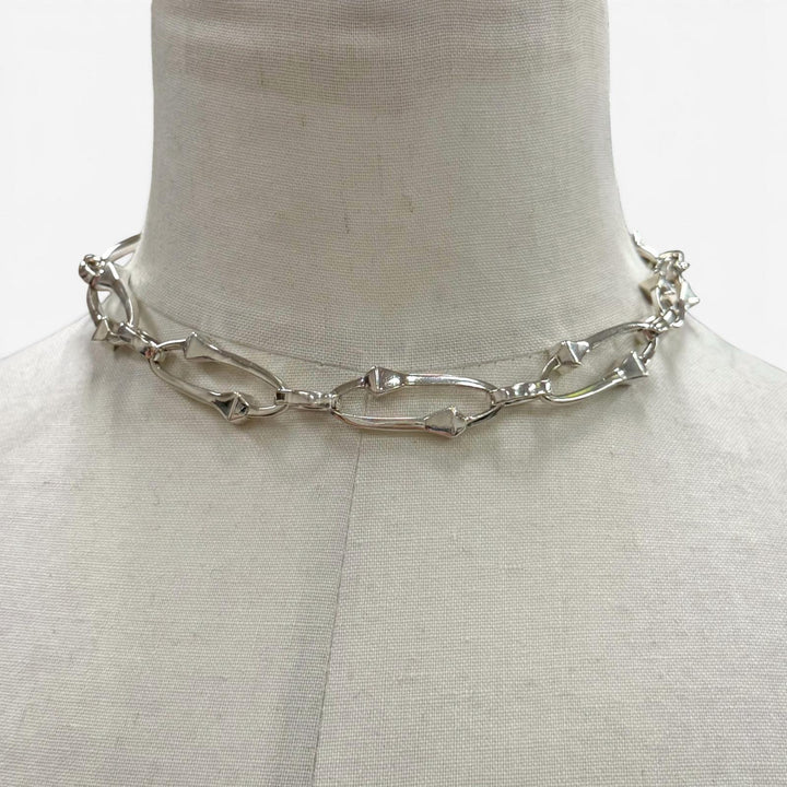 美品▼GUCCI グッチ キオド AG925 インターツインド チェーン ネックレス シルバー 伊製 重量59.7g メンズ レディース アクセサリー