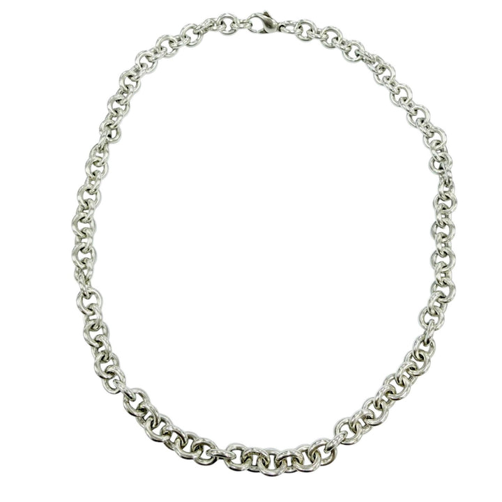 美品☆TIFFANY&amp;Co. ティファニー ヴィンテージ 925 ドーナツ オーバル リンク ネックレス シルバー 重量57.3g レディース メンズ