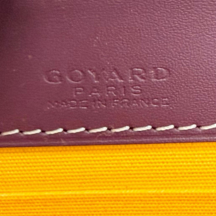 未使用品△GOYARD ゴヤール MONTE2MINTY50CL50P モンテカルロ ミニケース ポーチ ゴヤールディンキャンバス バーガンディ 仏製 箱付き