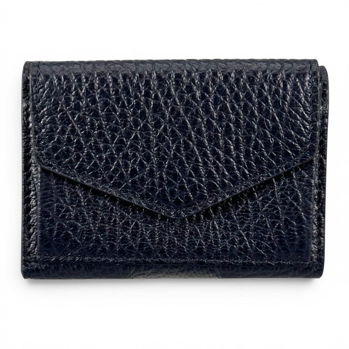 極美品▲Maison Margiela メゾンマルジェラ S36UI0416 4ステッチ レザー コンパクトウォレット 三つ折り財布 伊製 正規品 箱・保存袋付き