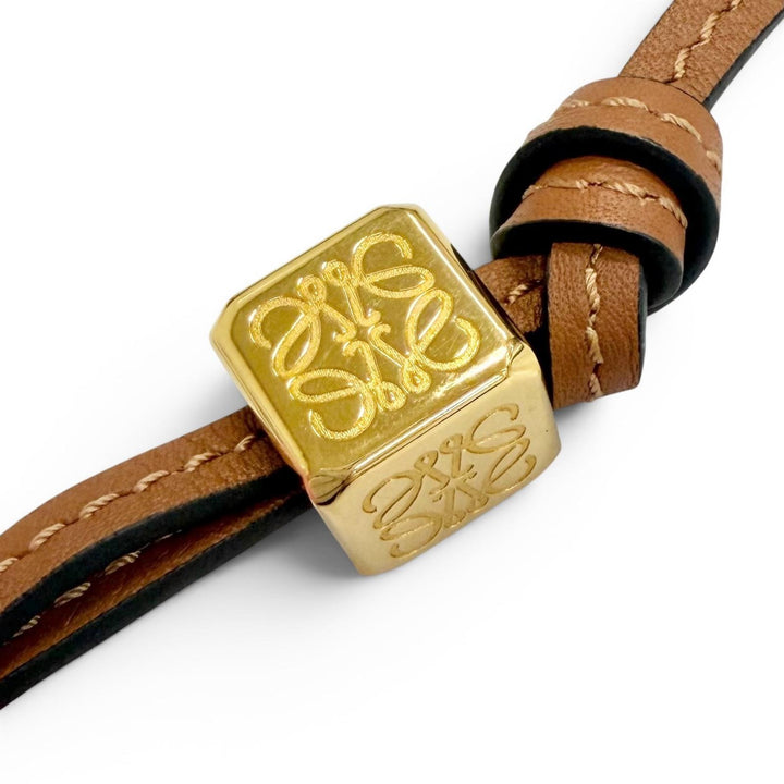 美品△LOEWE ロエベ エレファント チャーム フェルト レザー 象 アナグラムキューブ バッグチャーム ピンク ブラウン ゴールド金具