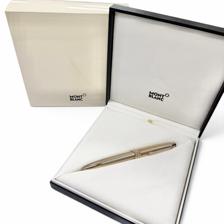 極美品□MONTBLANC モンブラン マイスターシュテュック ソリテール 146 ジオメトリー ル・グラン 18K Mニブ 万年筆 ゴールド ドイツ製
