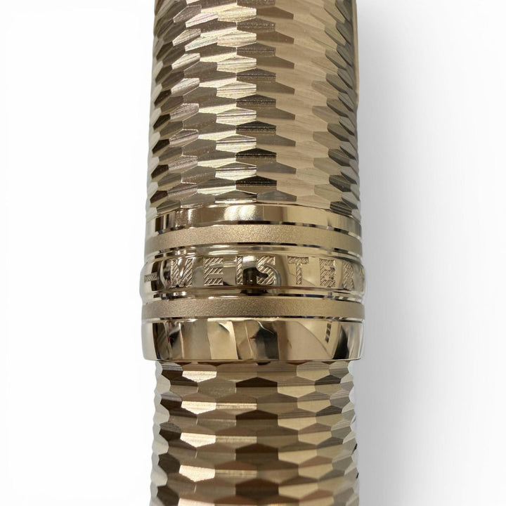極美品□MONTBLANC モンブラン マイスターシュテュック ソリテール 146 ジオメトリー ル・グラン 18K Mニブ 万年筆 ゴールド ドイツ製