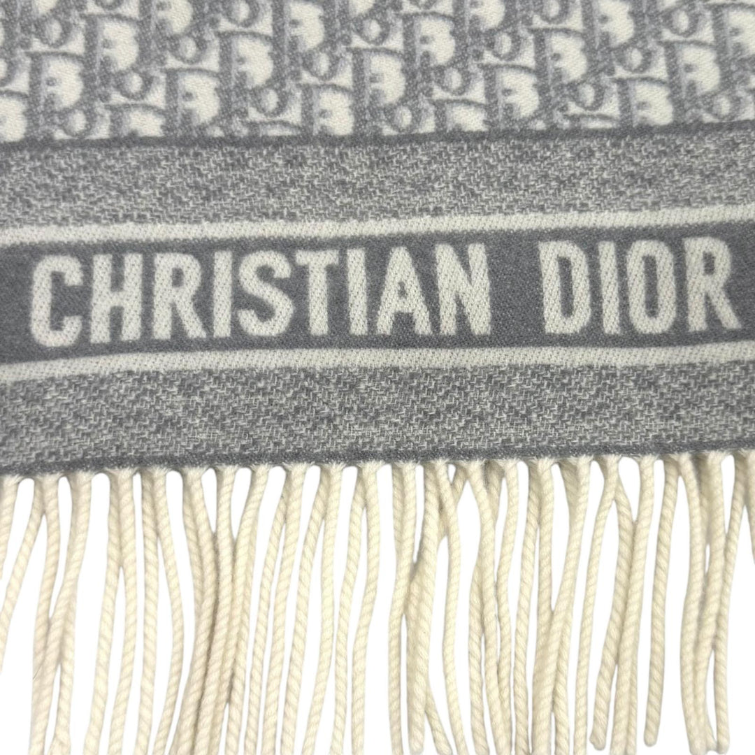 美品★Christian Dior クリスチャンディオール 01CDO309I093 ディオール オブリーク カシミヤ 現行品 マフラー 正規品 定価220000円