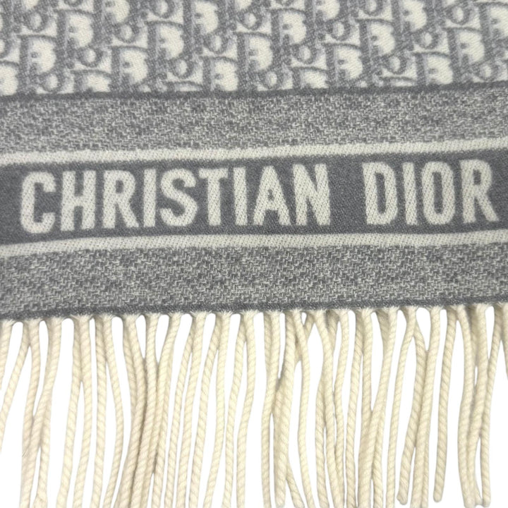 美品★Christian Dior クリスチャンディオール 01CDO309I093 ディオール オブリーク カシミヤ 現行品 マフラー 正規品 定価220000円