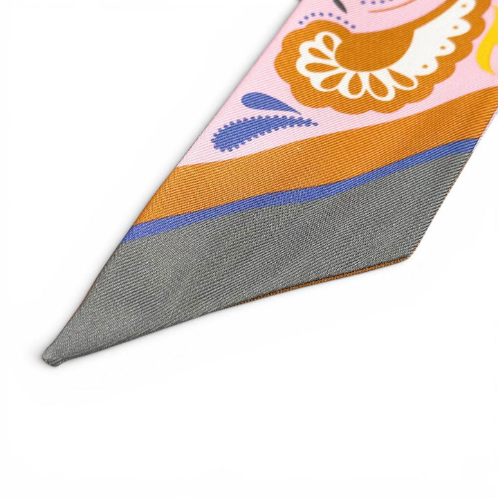 未使用品▲HERMES エルメス 064179S ツイリー GUEPARDS BANDANA チーター バンダナ シルク100％ スカーフ マルチ フランス製 レディース