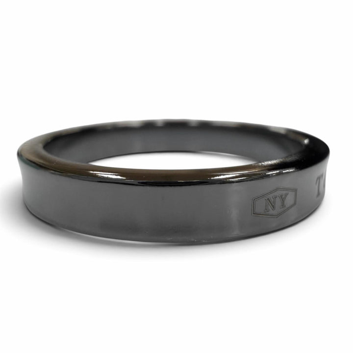 極美品▼TIFFANY&amp;Co. ティファニー 1837 ナローリング チタン 指輪 ブラック JP24号 重量2.79g メンズ アクセサリー 箱・保存袋付き