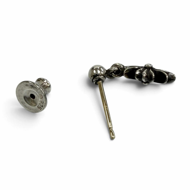美品★CHROME HEARTS クロムハーツ タイニーECHプラス 925 14K ドロップ ピアス 片耳用 ポスト14K キャッチ925 シルバー 重量1.2g 袋付