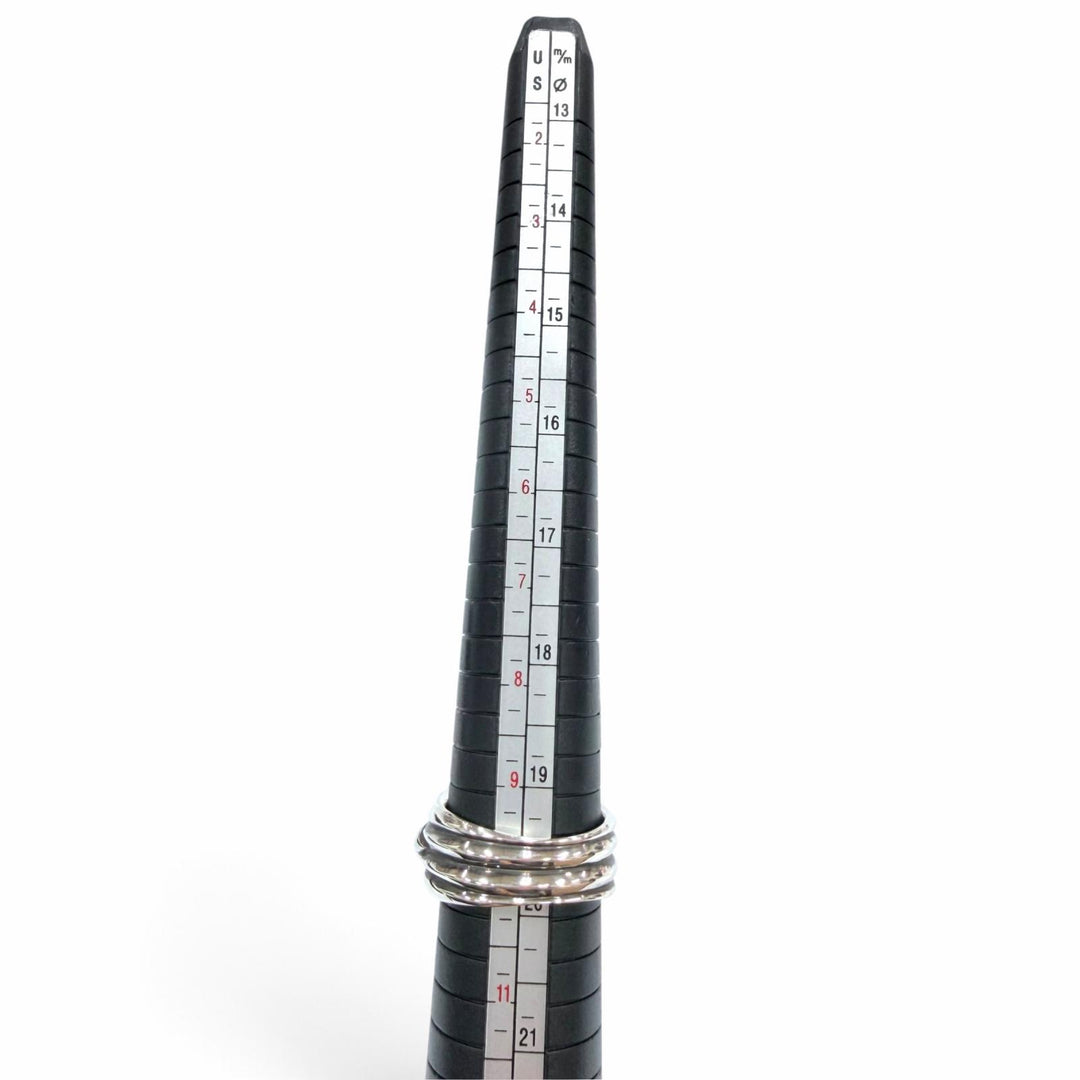 極美品☆CHROME HEARTS クロムハーツ 925 ダガー リング 4ライン アクセサリー シルバー JP22号相当 重量17.0g メンズ 保存袋付