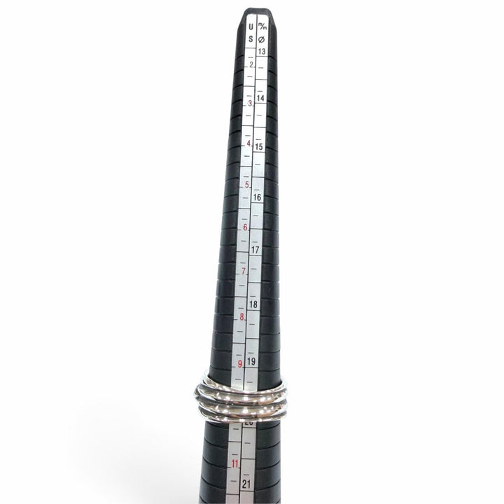 極美品☆CHROME HEARTS クロムハーツ 925 ダガー リング 4ライン アクセサリー シルバー JP22号相当 重量17.0g メンズ 保存袋付
