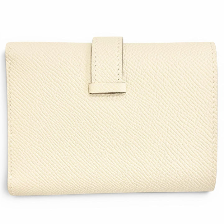 未使用品△HERMES エルメス ベアンコンビネ ヴェルソ ヴォーエプソン クレ ゴールド ゴールド金具 三つ折り財布 W刻印 フランス製 箱付き