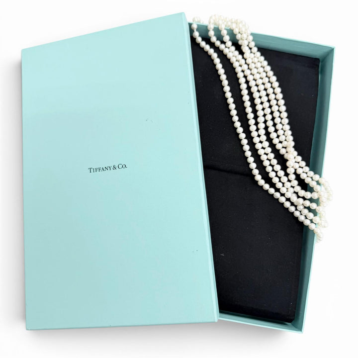 美品△TIFFANY&amp;Co. ティファニー フレッシュウォーターパール 925 ロング ネックレス ホワイト 重量151.55g レディース オススメ◎