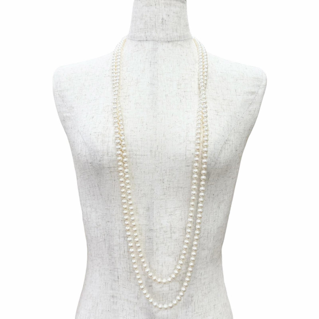 美品△TIFFANY&amp;Co. ティファニー フレッシュウォーターパール 925 ロング ネックレス ホワイト 重量151.55g レディース オススメ◎