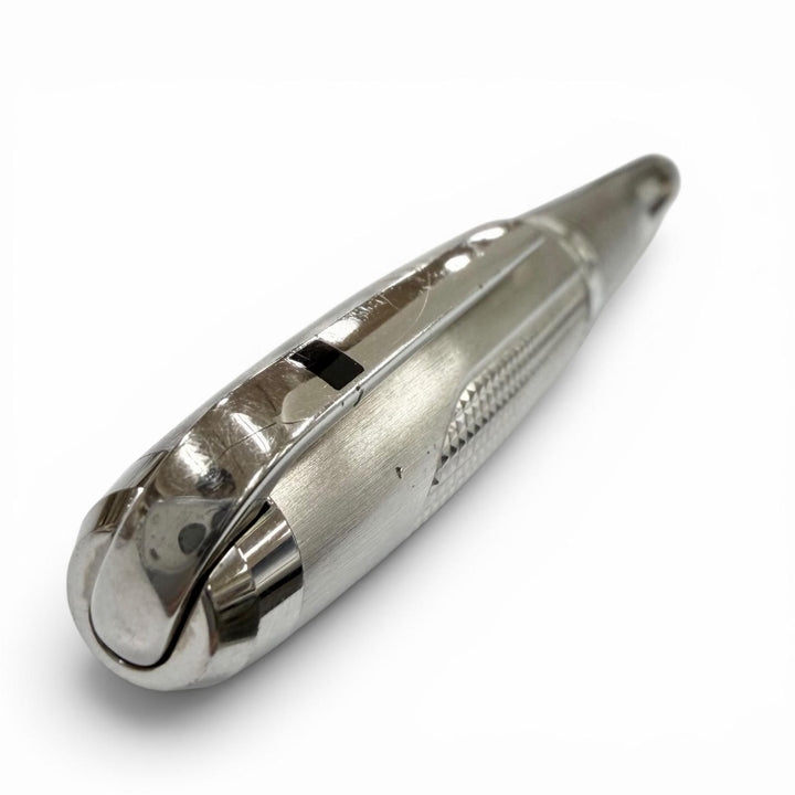 良品▼Dupont デュポン ジェームズボンド 007 リミテッドエディション ペン先18K Fニブ 万年筆 シルバー メンズ