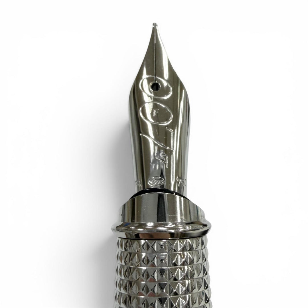 良品▼Dupont デュポン ジェームズボンド 007 リミテッドエディション ペン先18K Fニブ 万年筆 シルバー メンズ