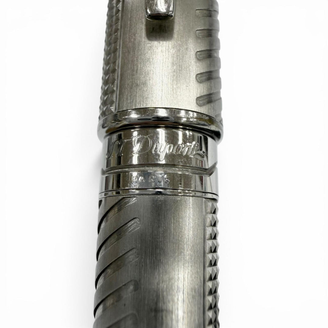 良品▼Dupont デュポン ジェームズボンド 007 リミテッドエディション ペン先18K Fニブ 万年筆 シルバー メンズ