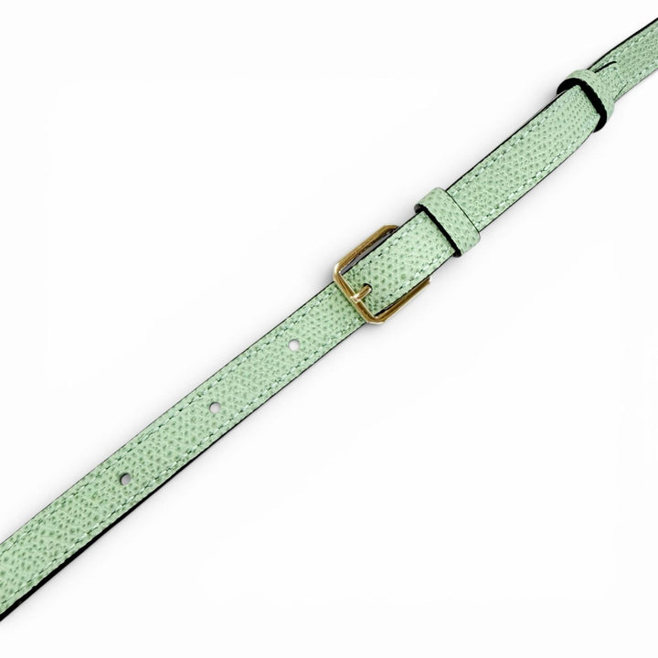未使用品△Valextra ヴァレクストラ WBBB0030028LOC99 バビラ マイクロ レザー 2WAY ハンドバッグ ショルダーバッグ ミントグリーン 伊製
