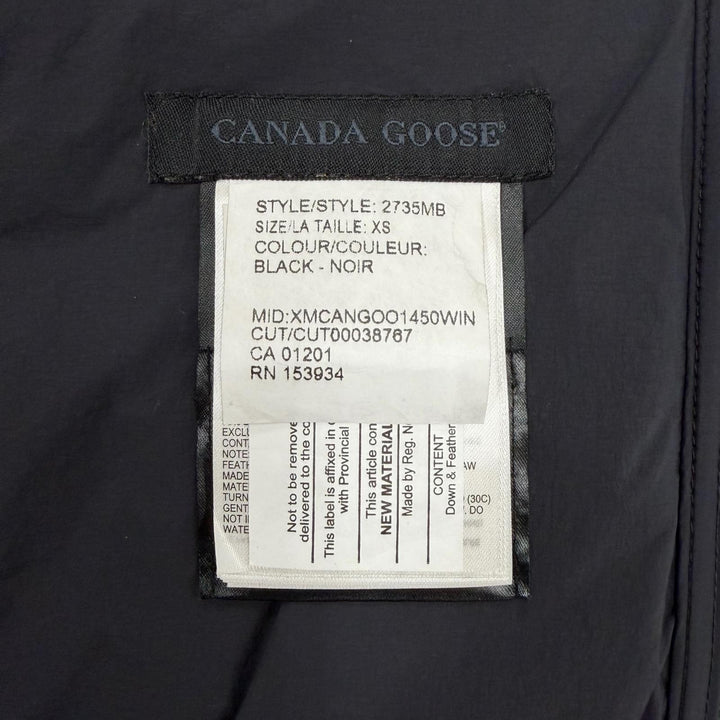美品▼CANADA GOOSE カナダグース 2735MB ブラックレーベル HYBRIDGE CW BOMBER ハイブリッジクルーボンバー ダウンジャケット XS 正規品