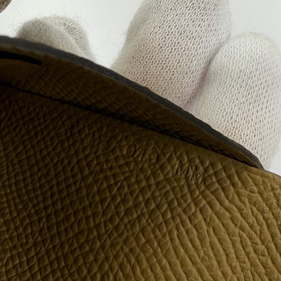 未使用品☆HERMES エルメス カルヴィ デュオ ヴォーエプソン デュンヌ シルバー金具 セリエ金具 コンパクトウォレット K刻印 箱付き