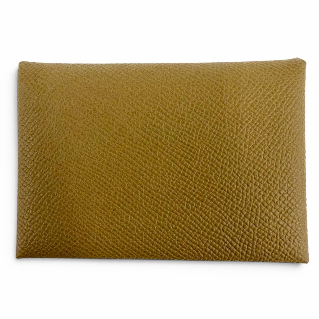 未使用品☆HERMES エルメス カルヴィ デュオ ヴォーエプソン デュンヌ シルバー金具 セリエ金具 コンパクトウォレット K刻印 箱付き