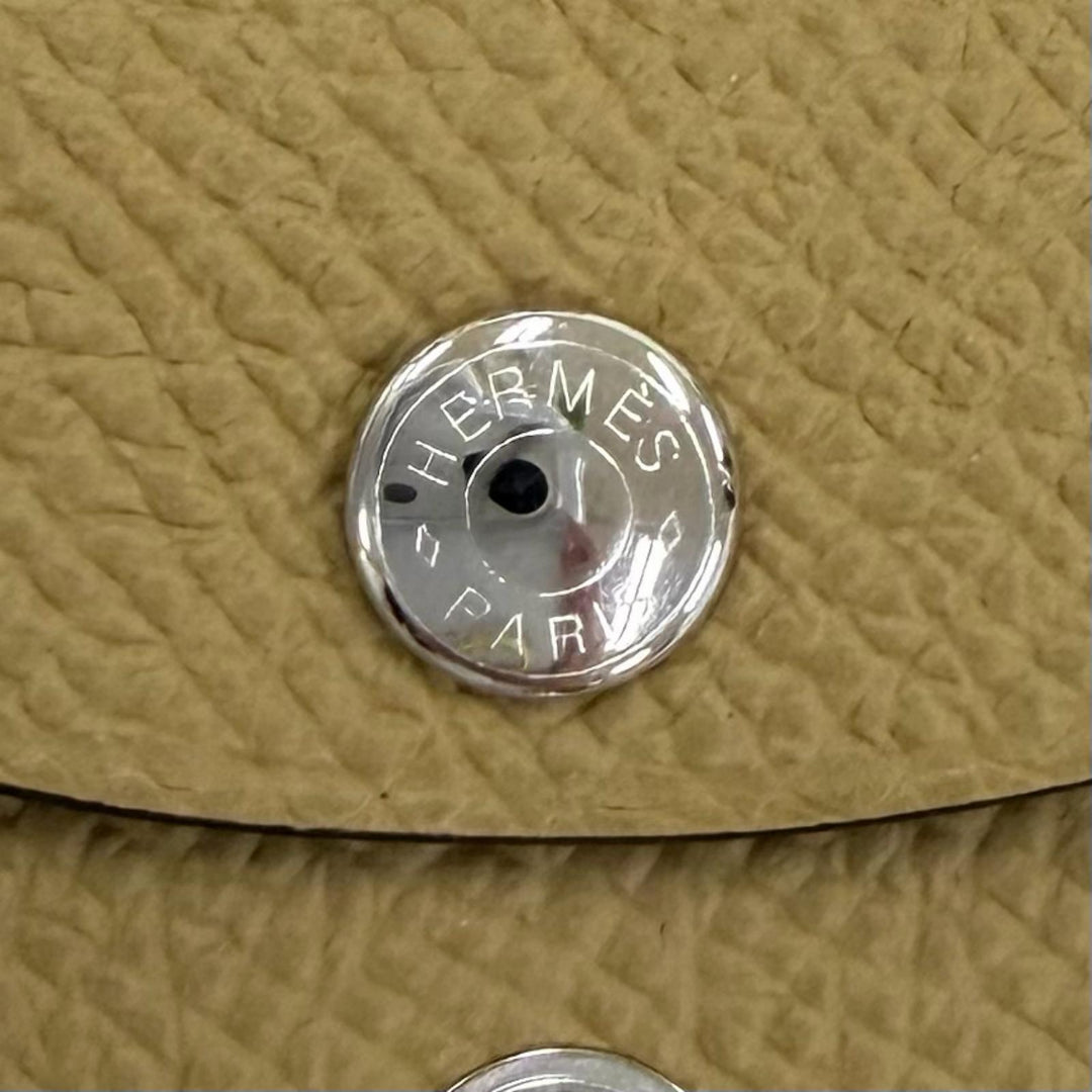 未使用品☆HERMES エルメス カルヴィ デュオ ヴォーエプソン デュンヌ シルバー金具 セリエ金具 コンパクトウォレット K刻印 箱付き