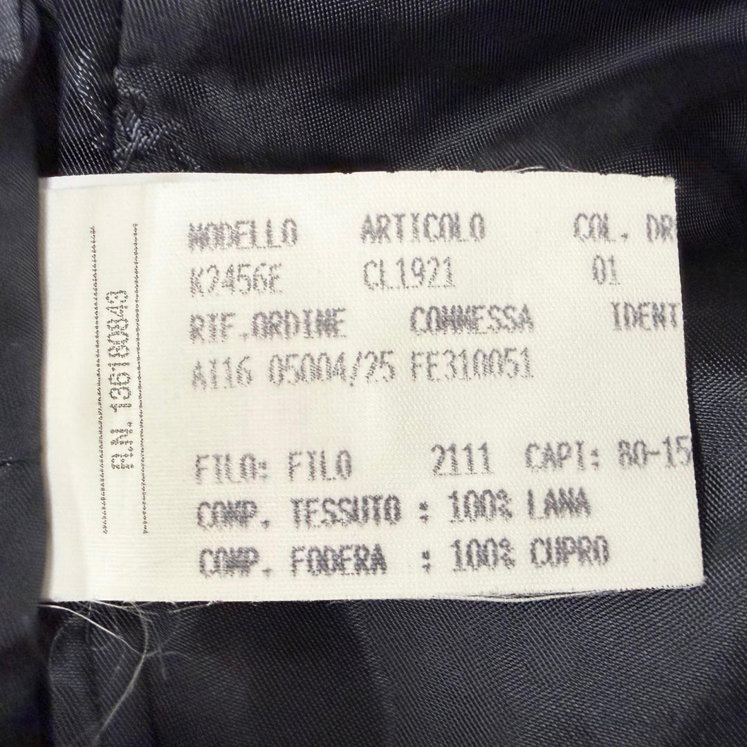 美品□Salvatore Ferragamo サルヴァトーレフェラガモ ウール100％ ストライプ柄 チェスターコート チャコール 52 イタリア製 正規品