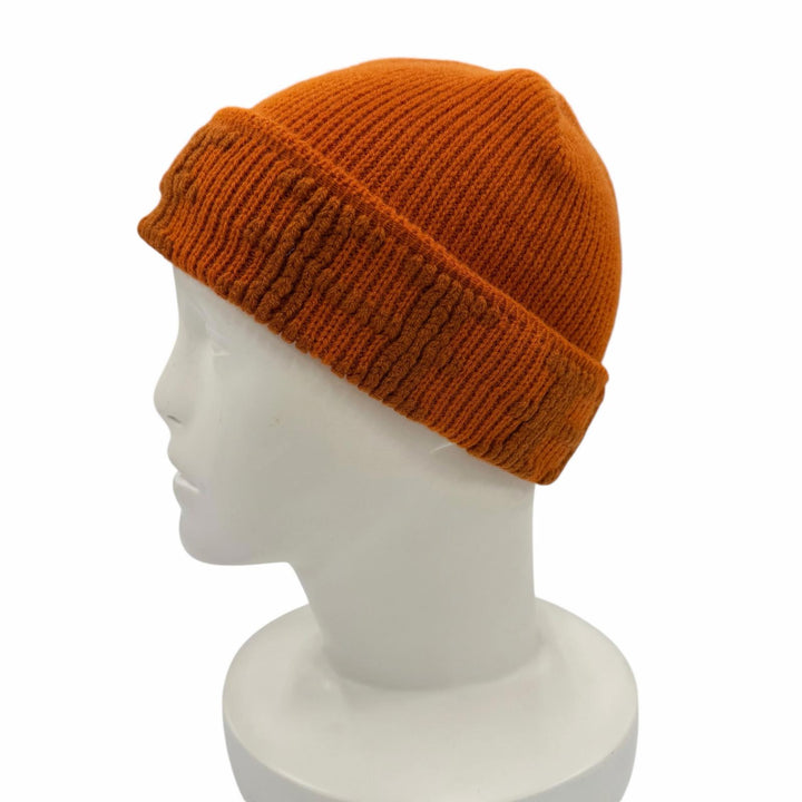極美品◇HERMES エルメス ヴィンテージ カシミヤ100％ マルジェラ期 H柄編み ビーニー ニット帽 ニットキャップ オレンジ ME 伊製 正規品