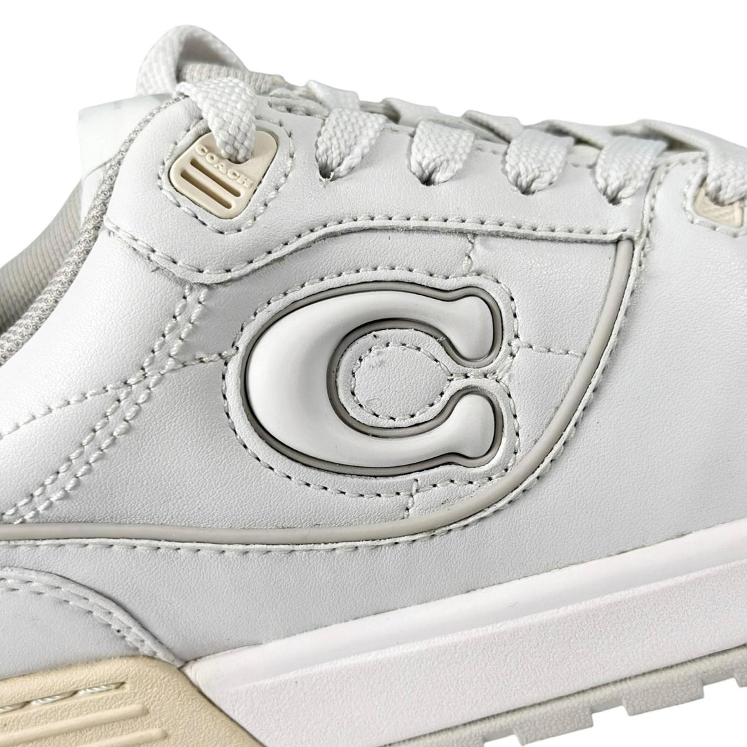 未使用品▲COACH コーチ CCN65 SOHO ソーホー Cロゴ レザー スニーカー シューズ ホワイト 7 レディース 箱付き