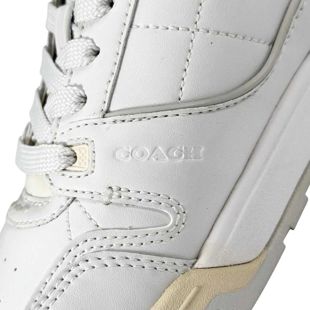 未使用品▲COACH コーチ CCN65 SOHO ソーホー Cロゴ レザー スニーカー シューズ ホワイト 7 レディース 箱付き