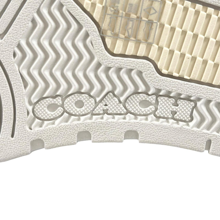 未使用品▲COACH コーチ CCN65 SOHO ソーホー Cロゴ レザー スニーカー シューズ ホワイト 7 レディース 箱付き
