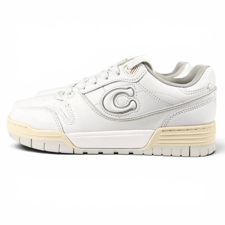 未使用品▲COACH コーチ CCN65 SOHO ソーホー Cロゴ レザー スニーカー シューズ ホワイト 7 レディース 箱付き