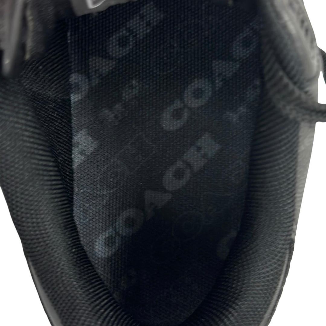 未使用品▲COACH コーチ CCN65 SOHO ソーホー シグネチャーキャンバス Cロゴ スニーカー チャコール ブラック 7.5 レディース 箱付き