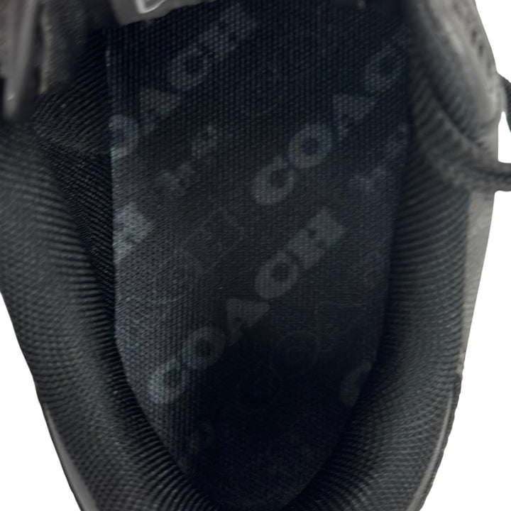 未使用品▲COACH コーチ CCN65 SOHO ソーホー シグネチャーキャンバス Cロゴ スニーカー チャコール ブラック 7.5 レディース 箱付き