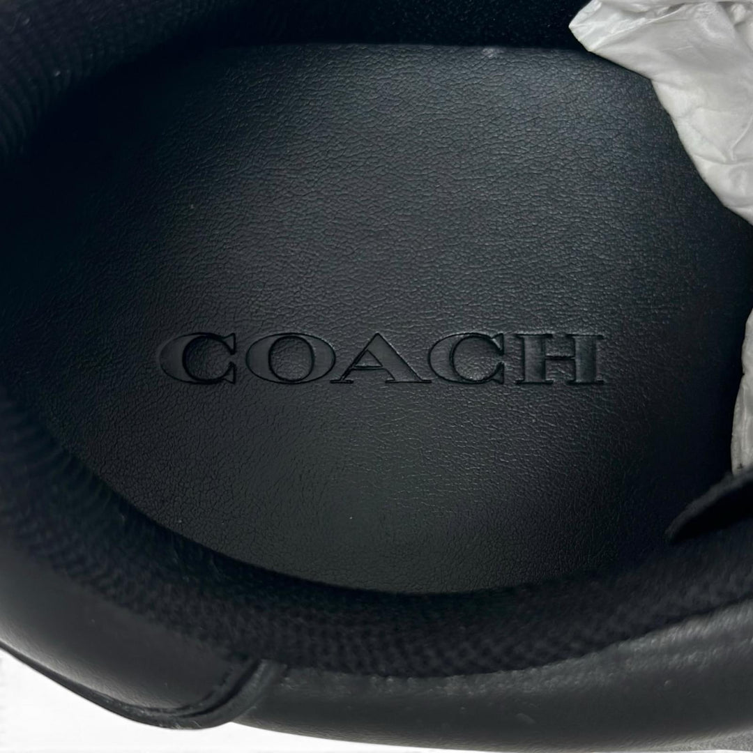 未使用品▲COACH コーチ CX120 High Line Sneaker ハイライン スニーカー レザー ローカットスニーカー ブラック 9 メンズ 箱付き