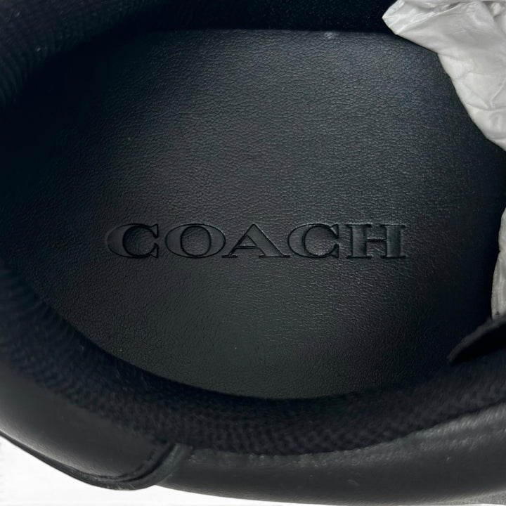 未使用品▲COACH コーチ CX120 High Line Sneaker ハイライン スニーカー レザー ローカットスニーカー ブラック 9 メンズ 箱付き