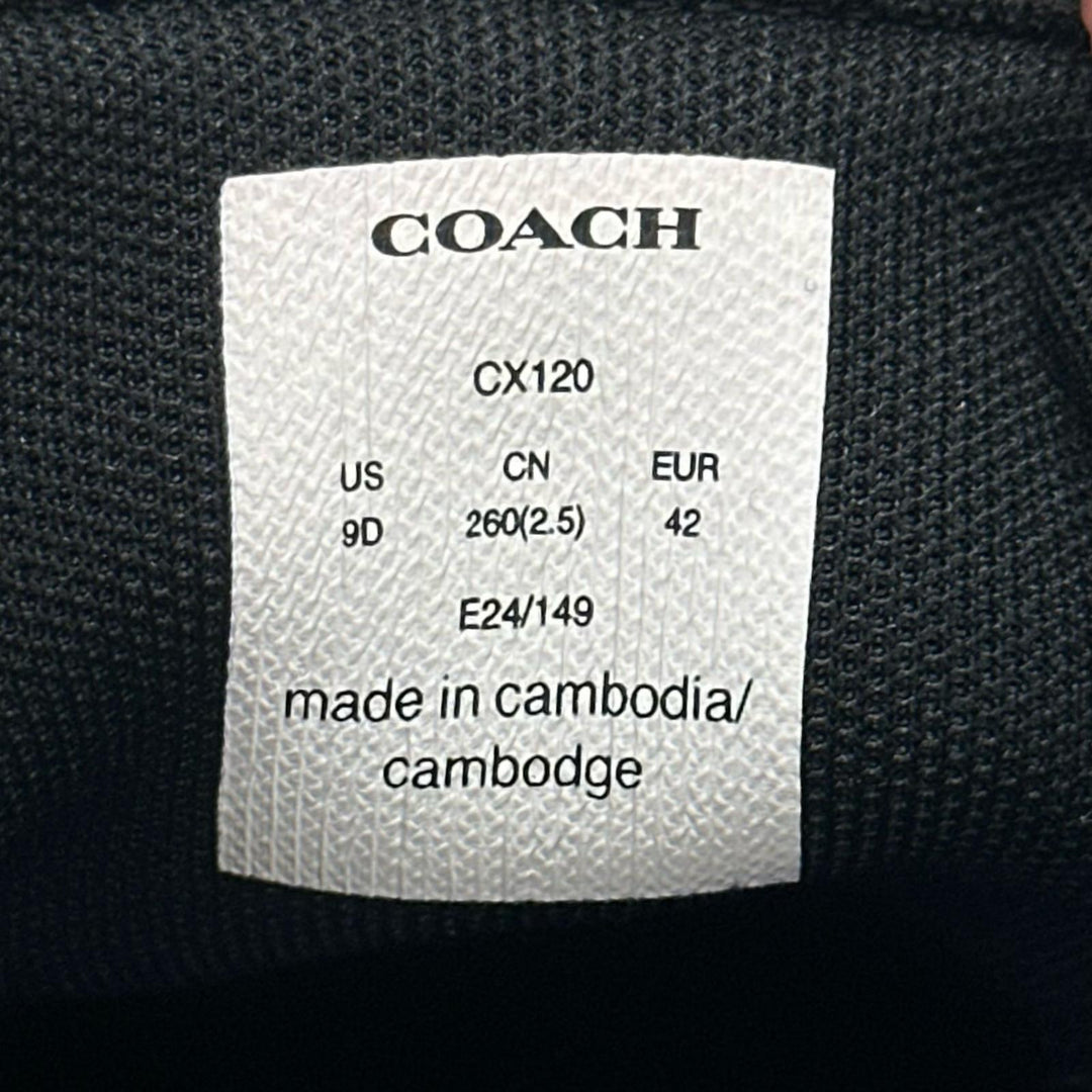 未使用品▲COACH コーチ CX120 High Line Sneaker ハイライン スニーカー レザー ローカットスニーカー ブラック 9 メンズ 箱付き