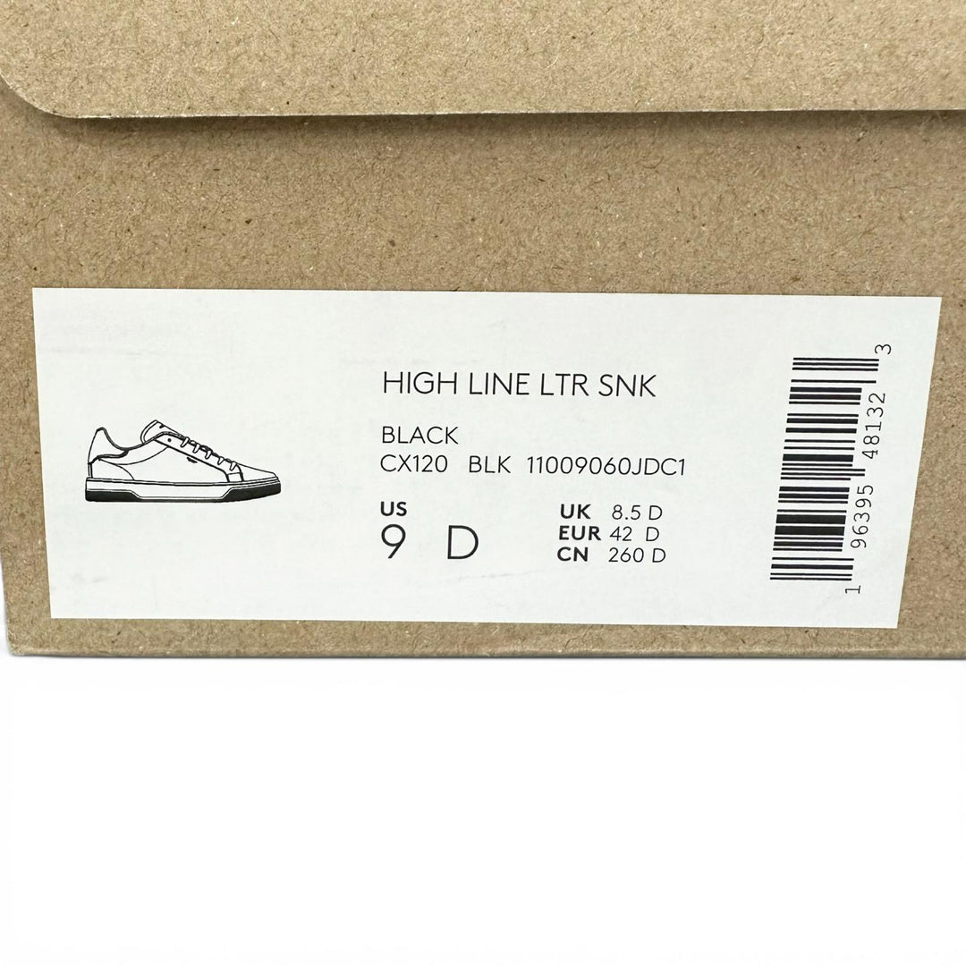 未使用品▲COACH コーチ CX120 High Line Sneaker ハイライン スニーカー レザー ローカットスニーカー ブラック 9 メンズ 箱付き