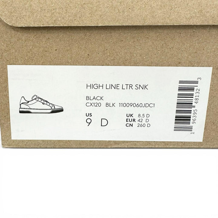 未使用品▲COACH コーチ CX120 High Line Sneaker ハイライン スニーカー レザー ローカットスニーカー ブラック 9 メンズ 箱付き