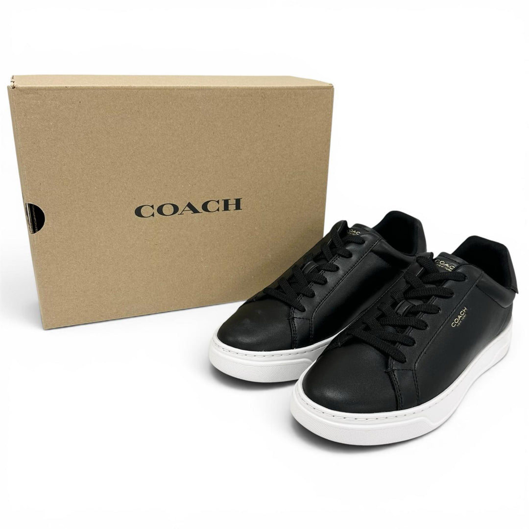 未使用品▲COACH コーチ CX120 High Line Sneaker ハイライン スニーカー レザー ローカットスニーカー ブラック 9 メンズ 箱付き