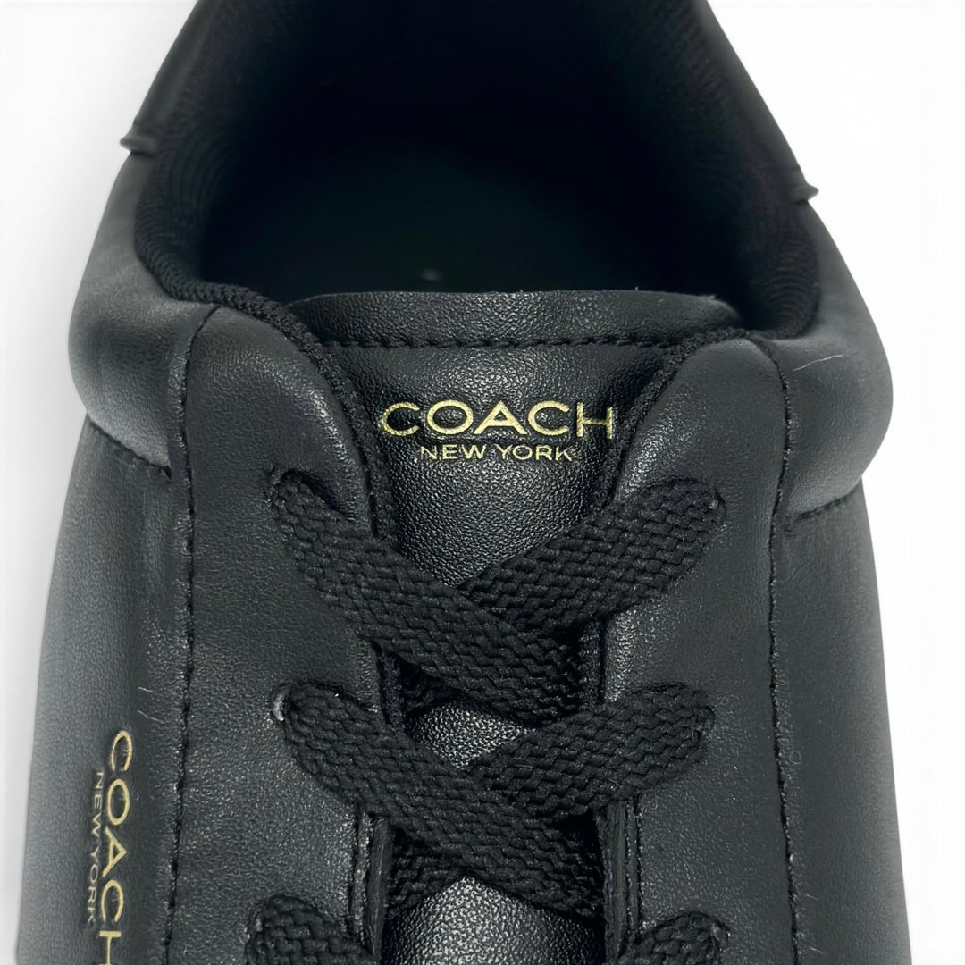 未使用品▲COACH コーチ CX120 High Line Sneaker ハイライン スニーカー レザー ローカットスニーカー ブラック 9 メンズ 箱付き
