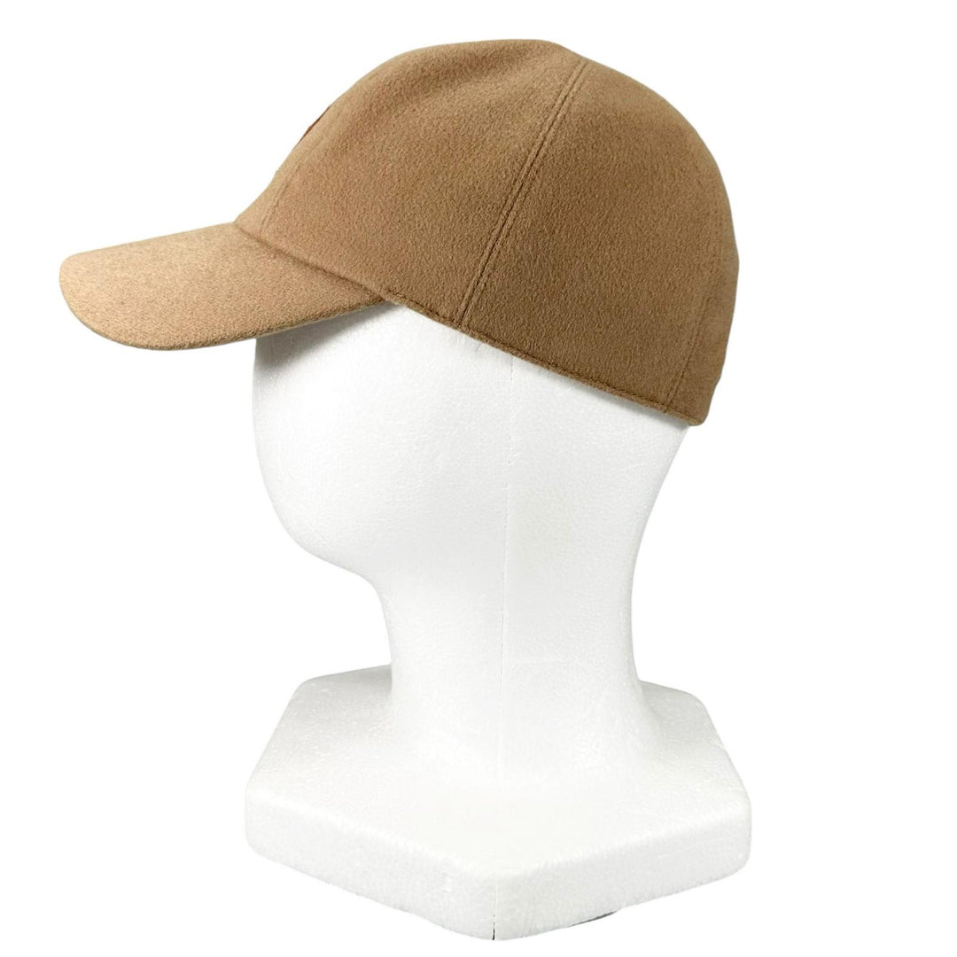 極美品▲HERMES エルメス デイヴィス・ラッキー カシミヤ100％ ホースシュー キャップ キャメル 57 仏製 正規品 レディース 箱・保存袋付