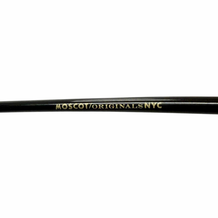 美品□MOSCOT モスコット ZEV/ゼヴ ボストンフレーム サングラス アイウェア ブラック ブルーレンズ 46□21-145 メンズ 箱・ケース付き
