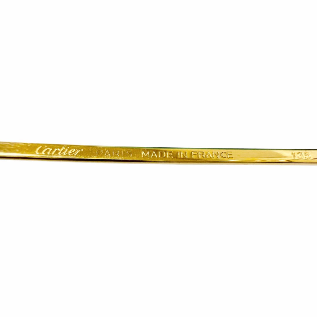 美品□Cartier カルティエ ヴィンテージ トリニティ メガネ 眼鏡 アイウェア ゴールド ボルドー 58□18 フランス製 メンズオススメ◎